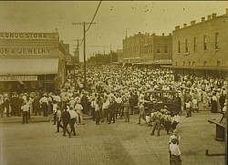 Mart Area  downtown during booming econimic times- 1930