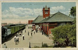 Mart railroad depot station 1940s- 1950s