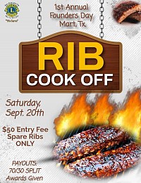 Founders Day Rib Cook Off 2025