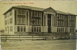 Mart School was built in 1910 and due to the foundation not holding up, it was tore down around 1928.