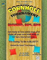 Get ready to toss some bags and show off your corn hole skills at our epic tournament! It's going to be a BLAST!